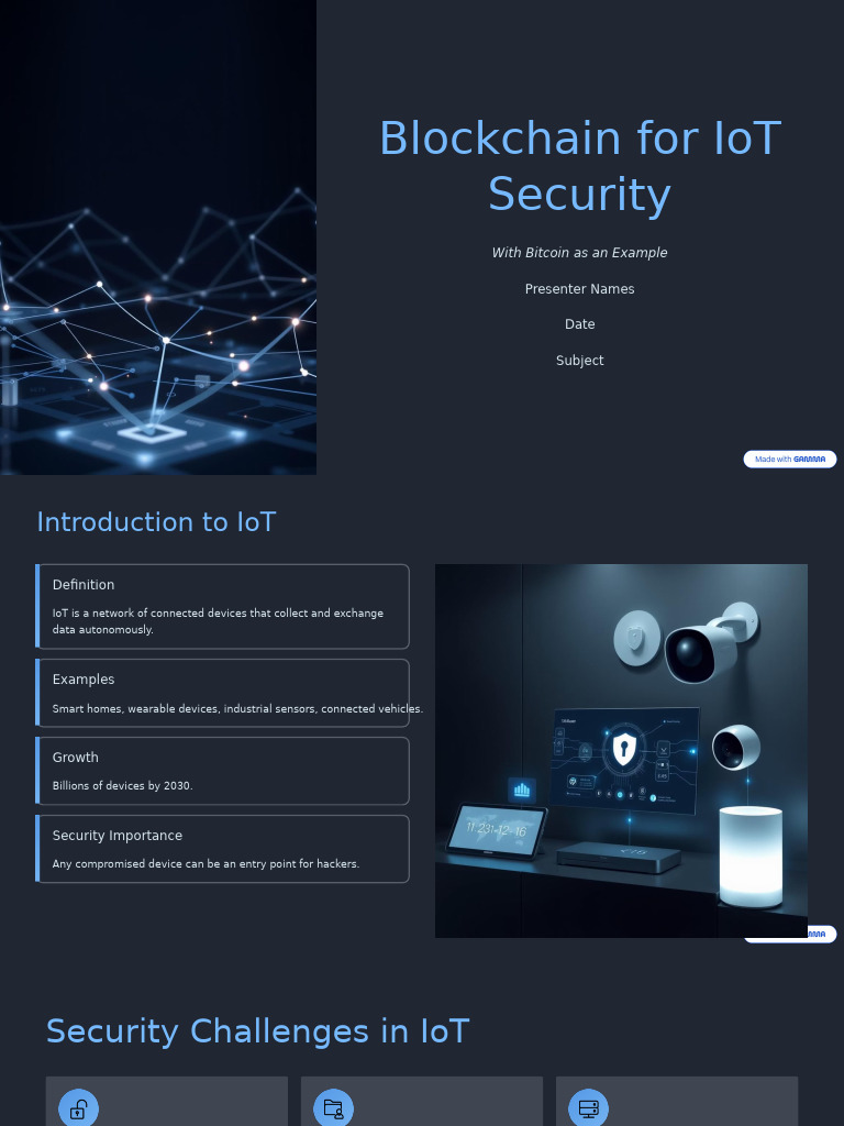 Blockchain For IoT Security | PDF | Internet Of Things | Computer Security