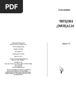 Adorno - Minima Moralia