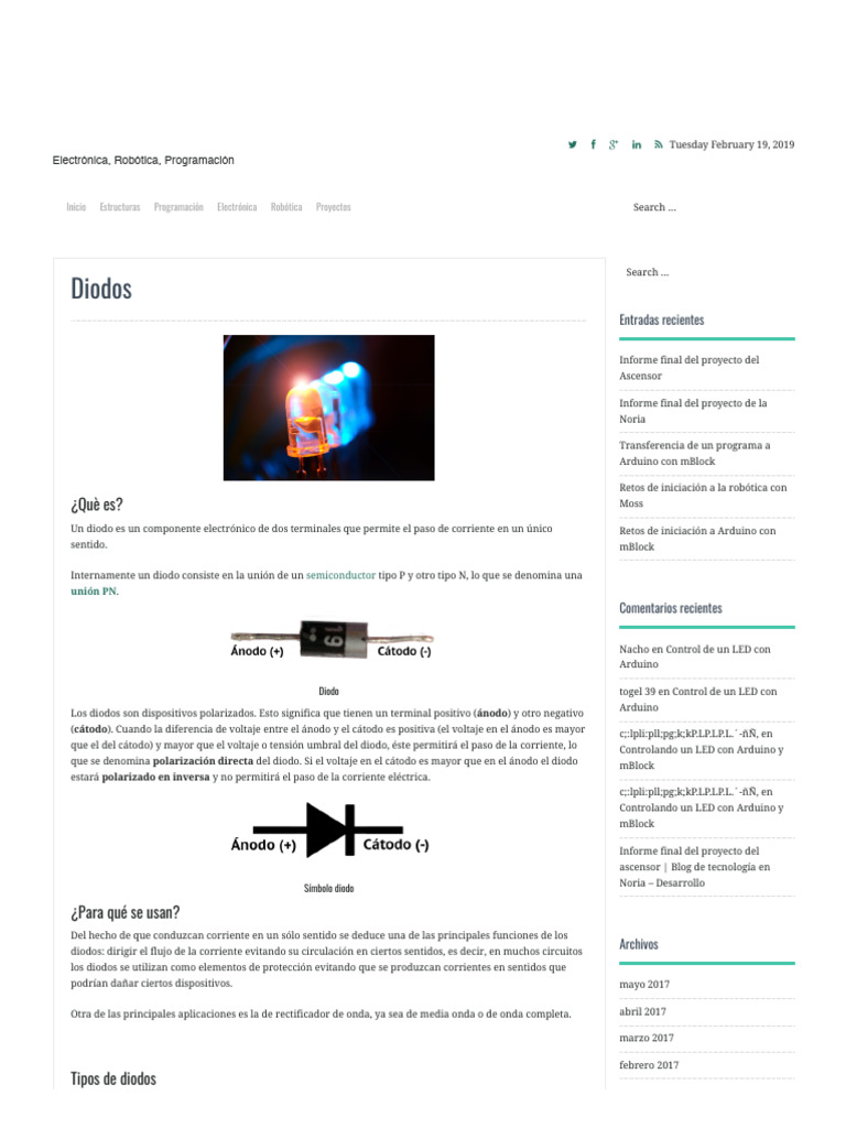 Introducción a los Diodos Electrónicos | PDF | Diodo | Diodo emisor de luz
