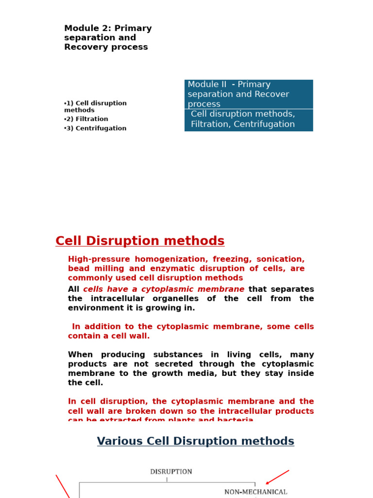 Cell Disruption Techniques Overview | PDF | Lysis | Biology