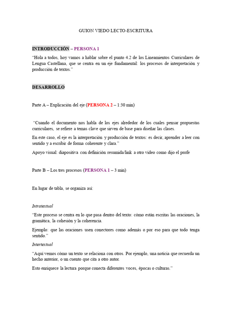 Procesos de Lectura y Escritura en Clase | PDF | Aprendizaje ...