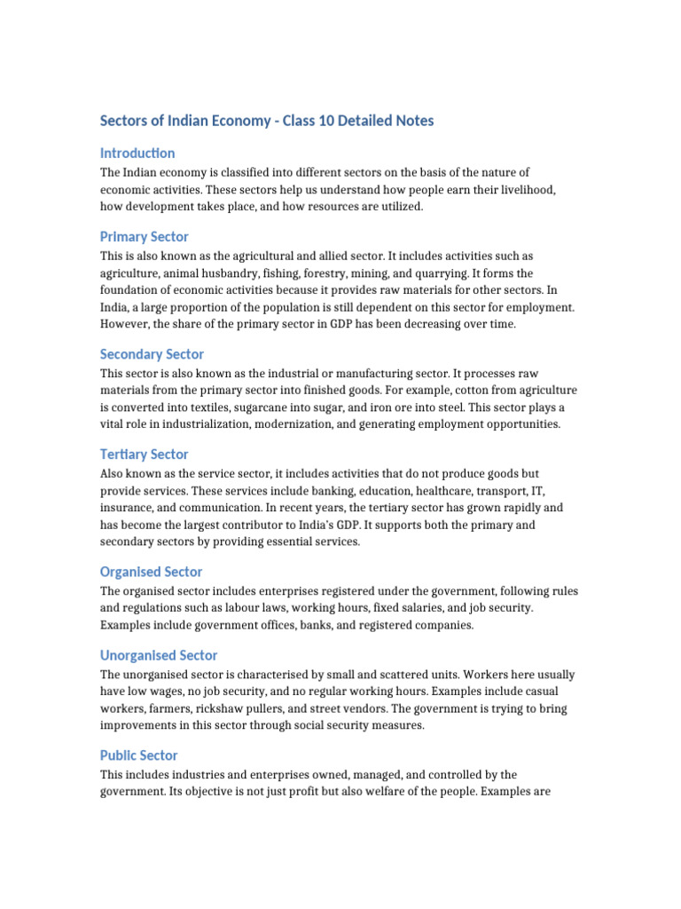 Indian Economy Sectors Overview | PDF | Economy Of India | Employment