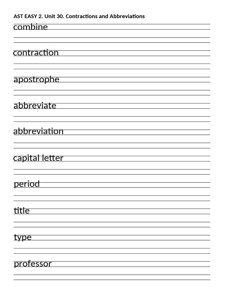 Voc Ast Easy 2 Unit 30 | PDF | Encodings | Collation