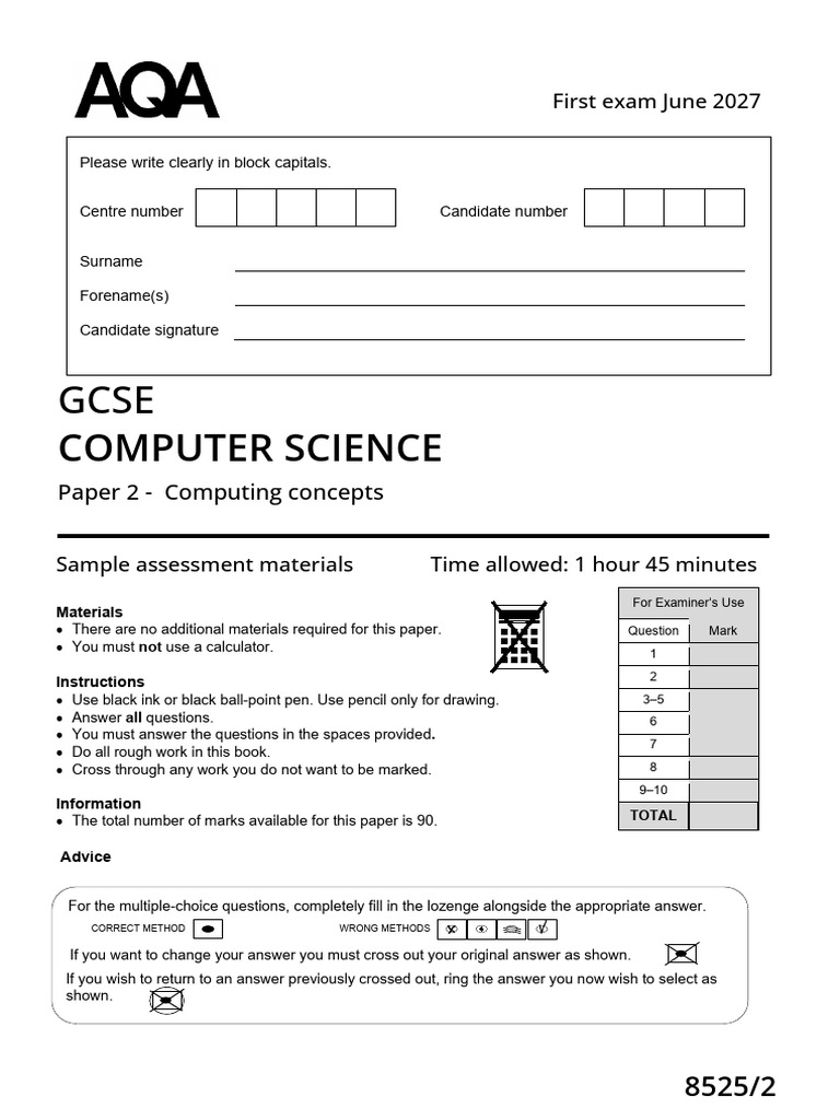 GCSE Computer Science Exam Paper 2 | PDF | File Transfer Protocol ...