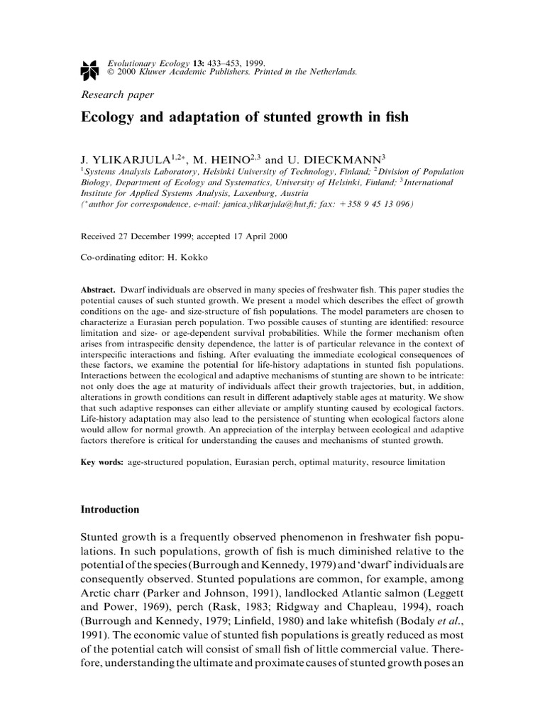 Ecology and Adaptation | PDF | Biology