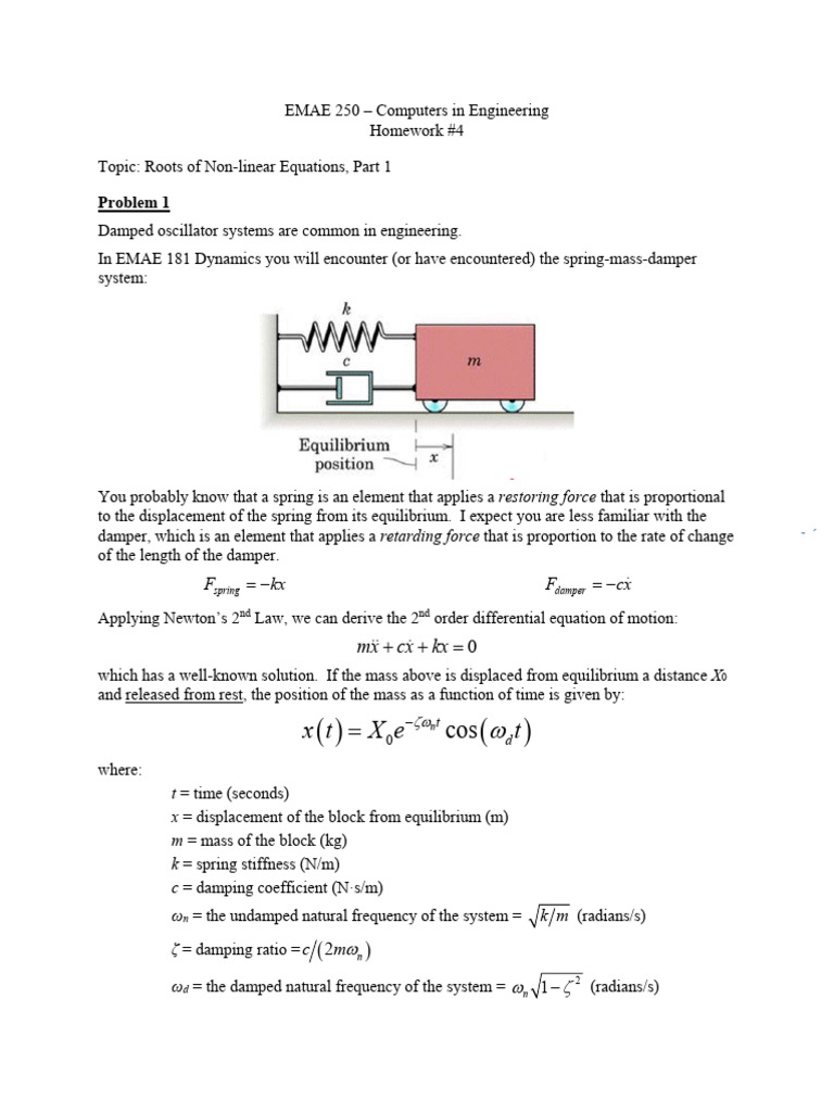 Nonlinear Damping System Analysis | PDF | Control Flow | Recursion