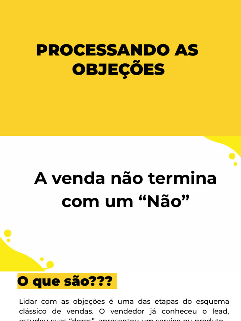 Aula 4 - Lidando Com Objeções | PDF | Pensamento | Tempo