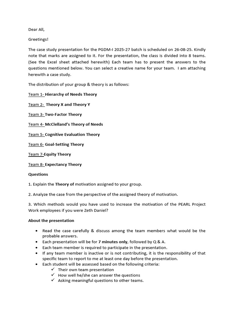 PGDM-I 2025-27 Case Study Presentation | PDF