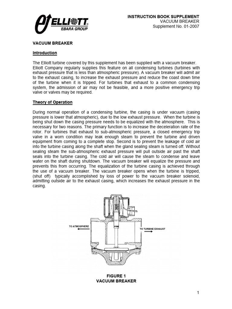 Vacuum Breaker Operation and Installation | PDF | Vacuum | Valve