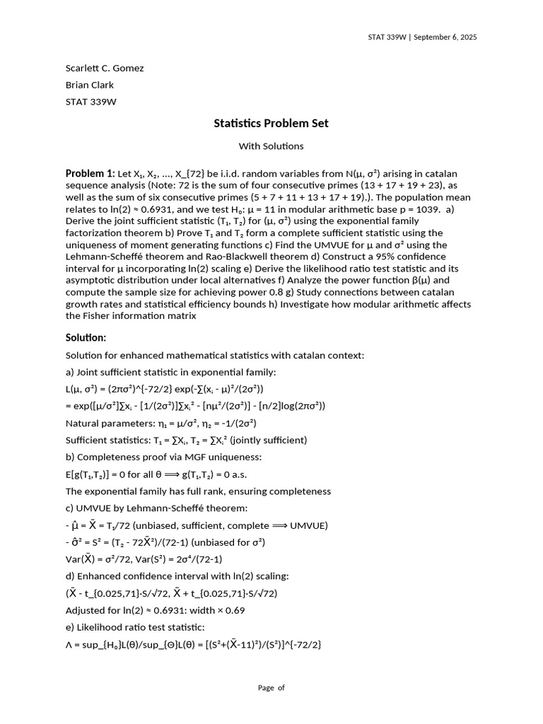 Advanced Statistical Analysis Techniques | PDF | Bayesian Inference ...