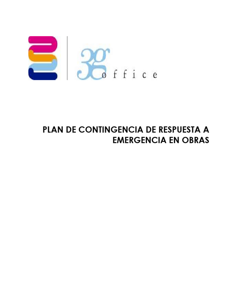 Plan de Contingencia para Emergencias en Obras | PDF | Herida ...