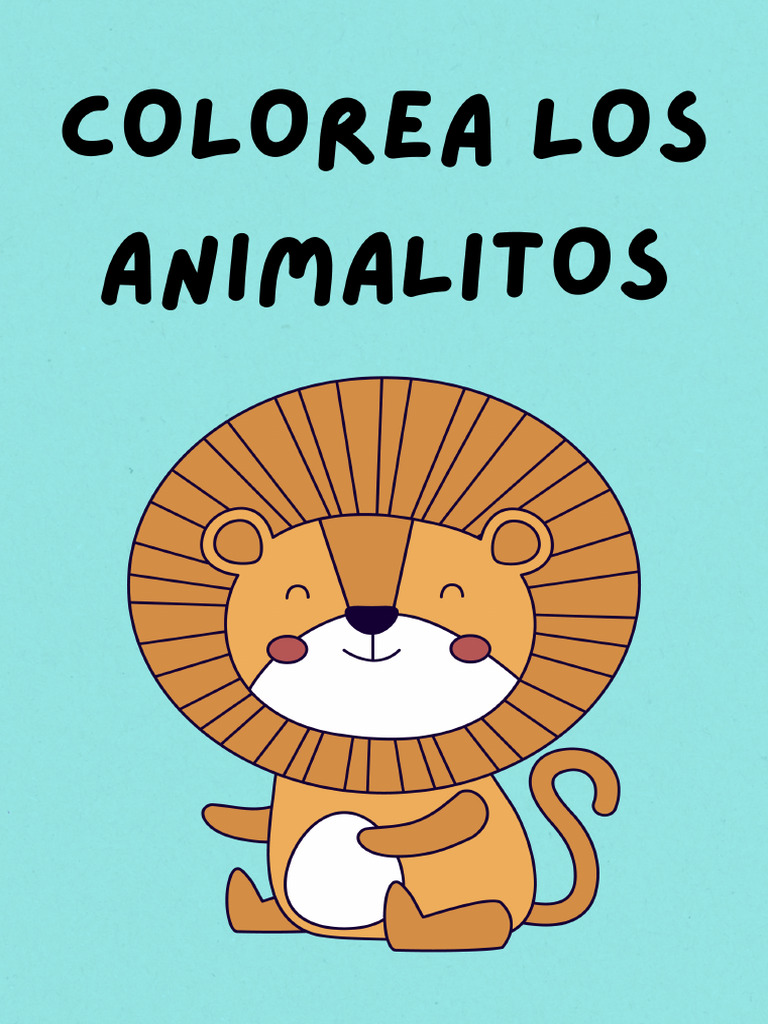 Documento A4 Libro para Colorear Animales Sencillo Divertido Infantil | PDF