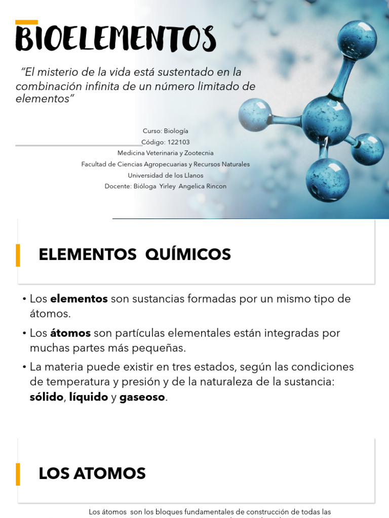 Bioelementos: Fundamentos de la Vida | PDF | Enlace químico | Enlace ...