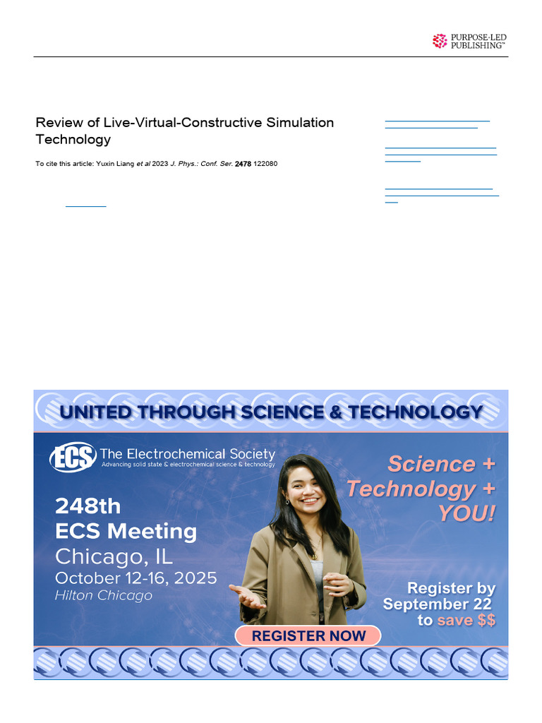 Review of Live-Virtual-Constructive Simulation Technology | PDF ...