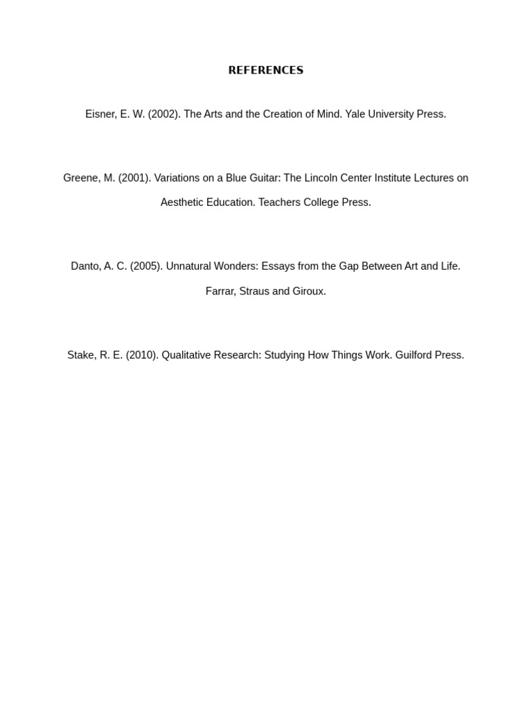 Key References on Aesthetic Education | PDF