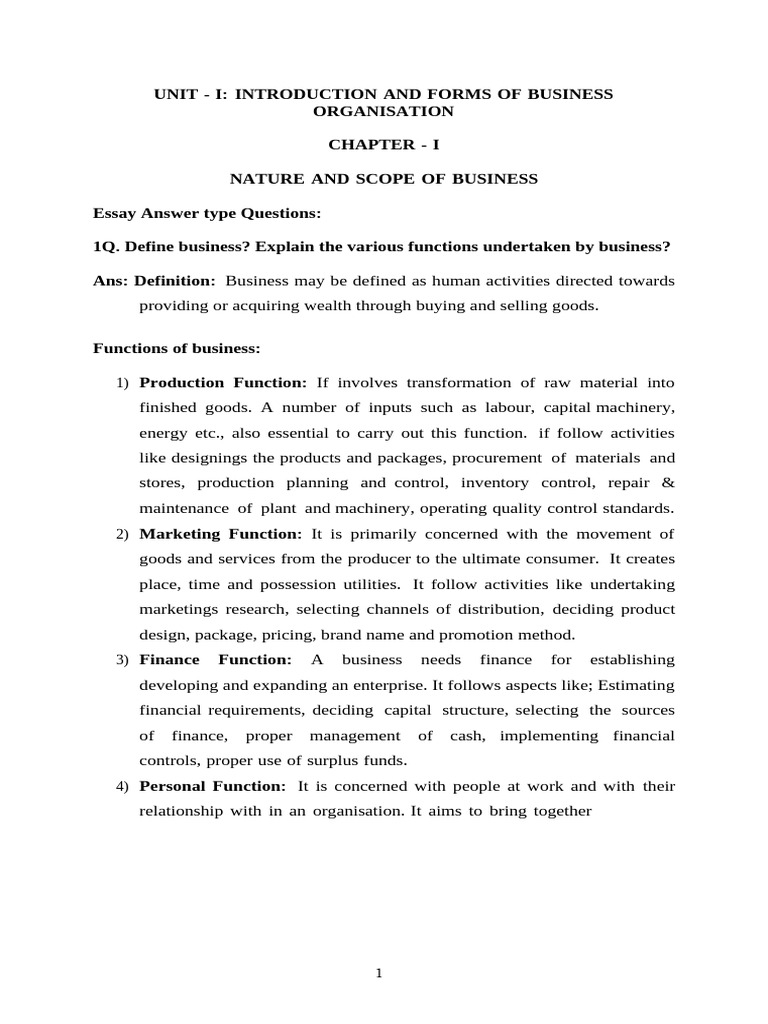 Business Functions and Objectives Explained | PDF | Sole Proprietorship ...