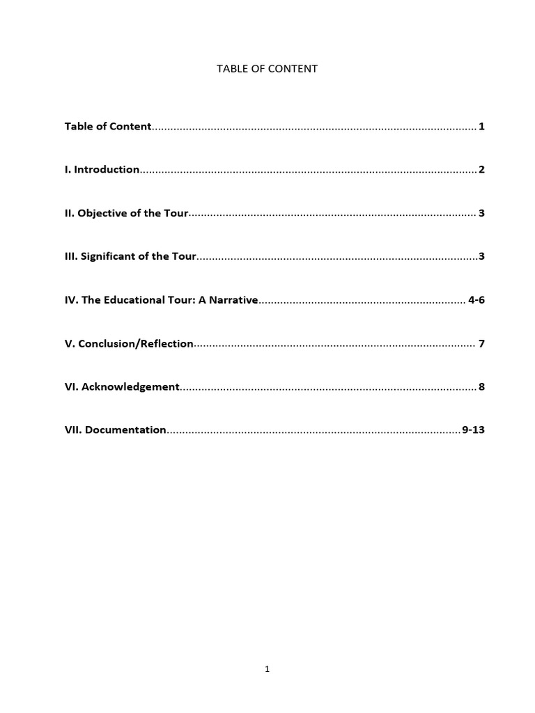 Educational Tour Overview and Insights | PDF