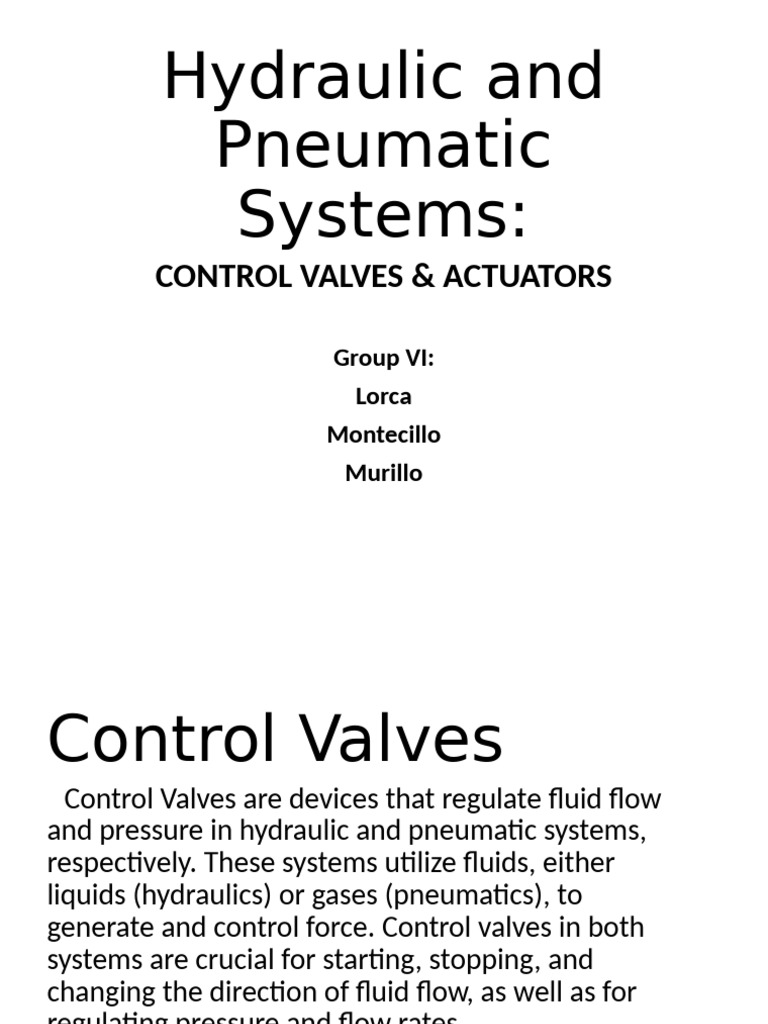 Control Valves and Actuators | PDF