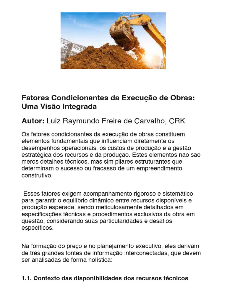 Fatores que Impactam Execução de Obras | PDF | Tempo | BIM