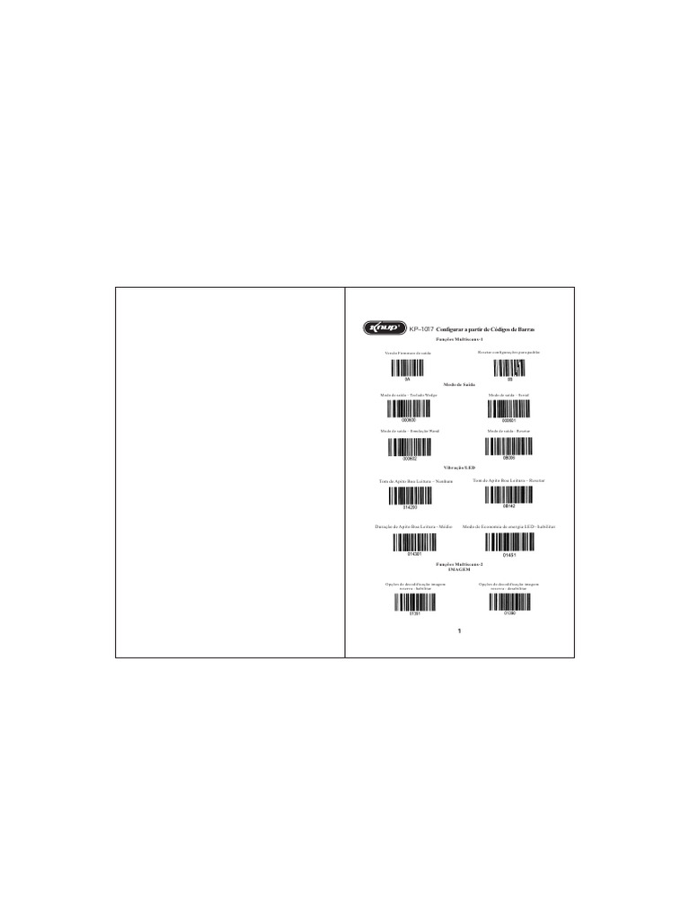Configurações de Códigos de Barras | PDF | Código universal de produto ...