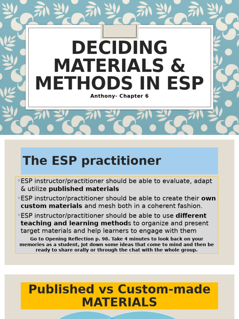6 Anthony Materials Methods CH 6 | PDF | Learning | Cognitive Psychology