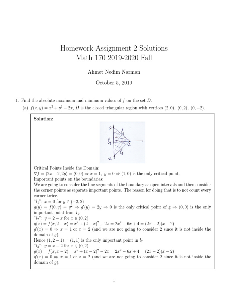 Math 170 Homework 2 Solutions | PDF | Geometry | Mathematics
