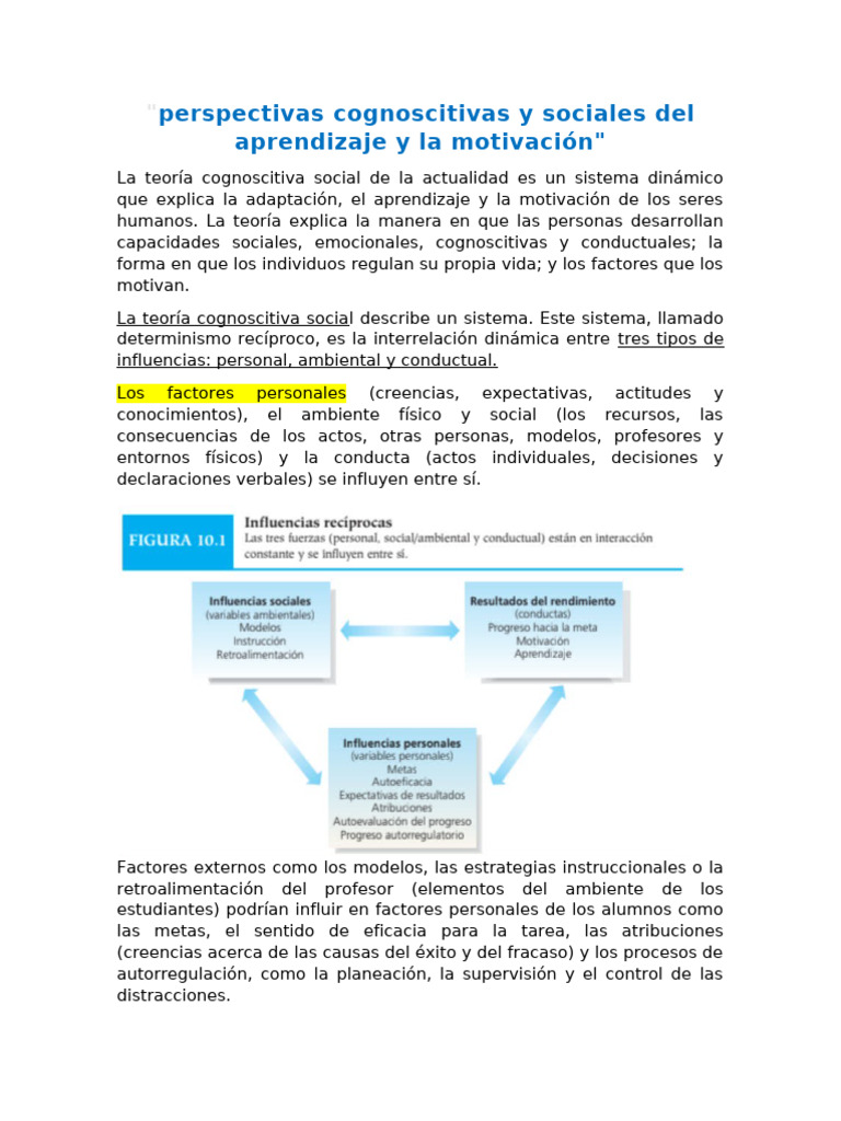 12.perspectivas Cognoscitivas y Sociales Del Aprendizaje y La ...