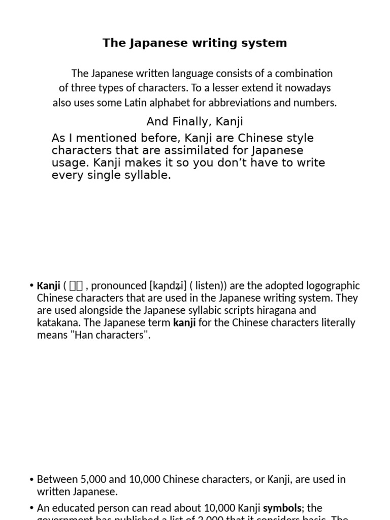 Understanding Japanese Writing System | PDF | Kanji | Japanese Writing ...