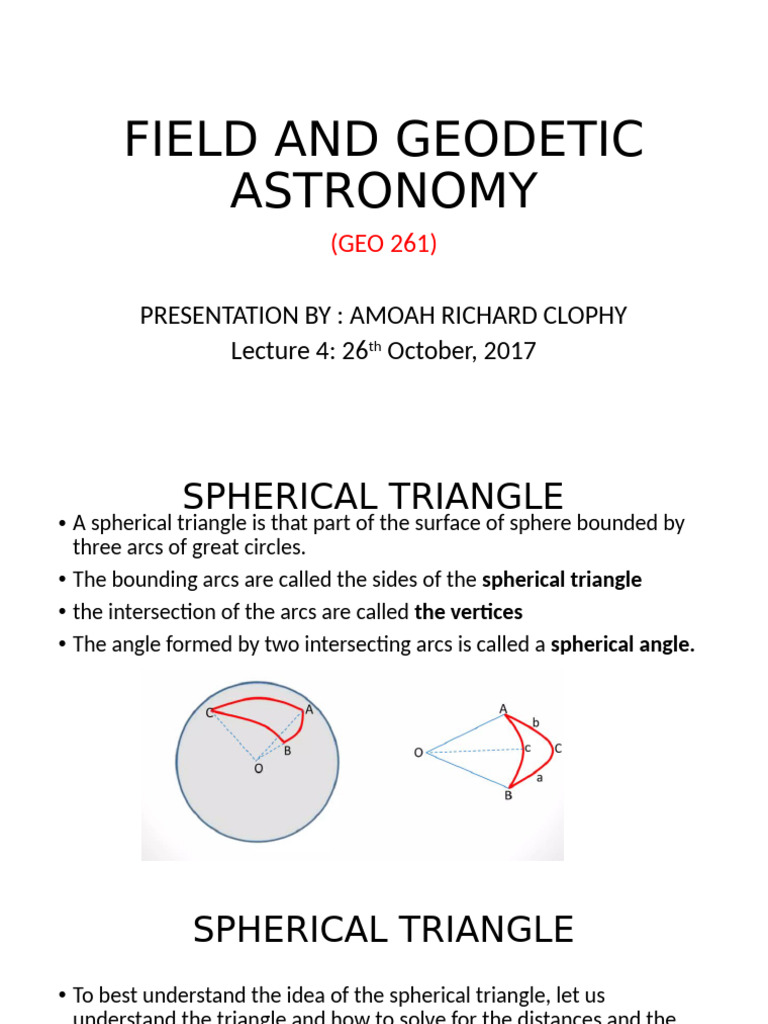 Understanding Spherical Triangles | PDF