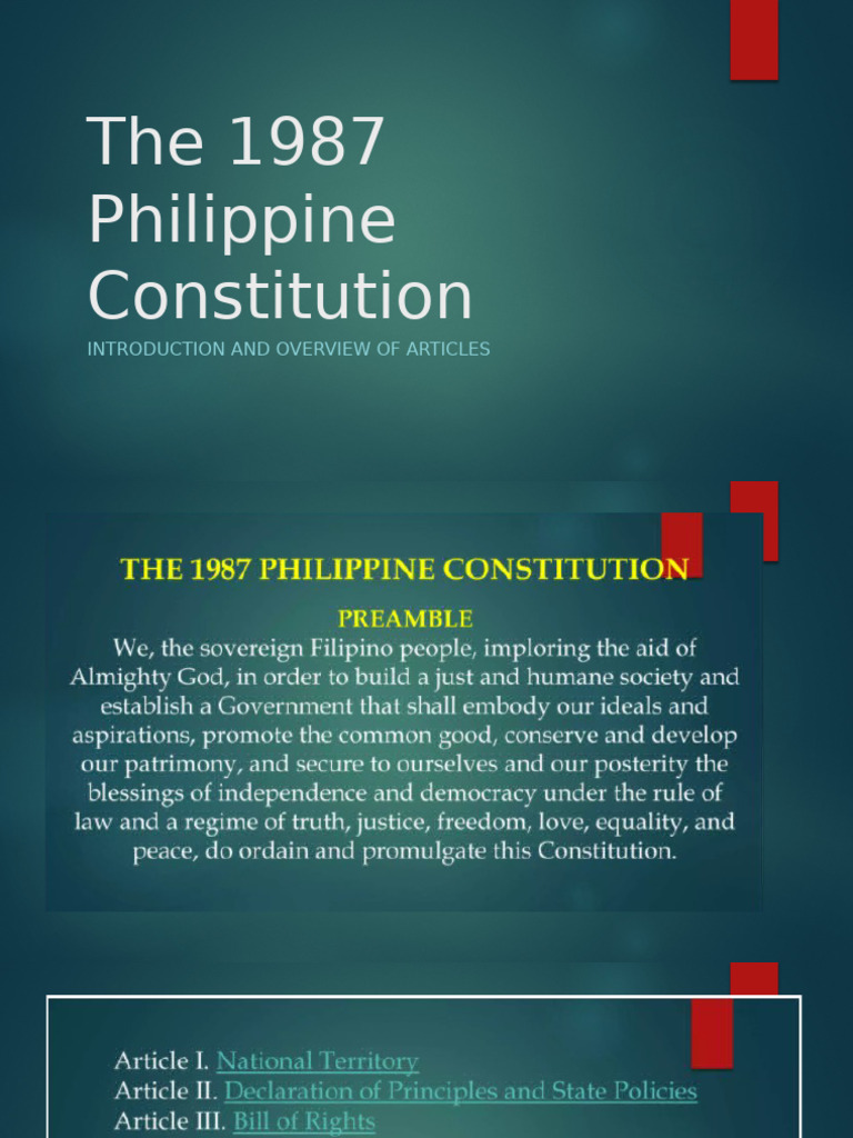 The 1987 Philippine Constitution 011743 | PDF