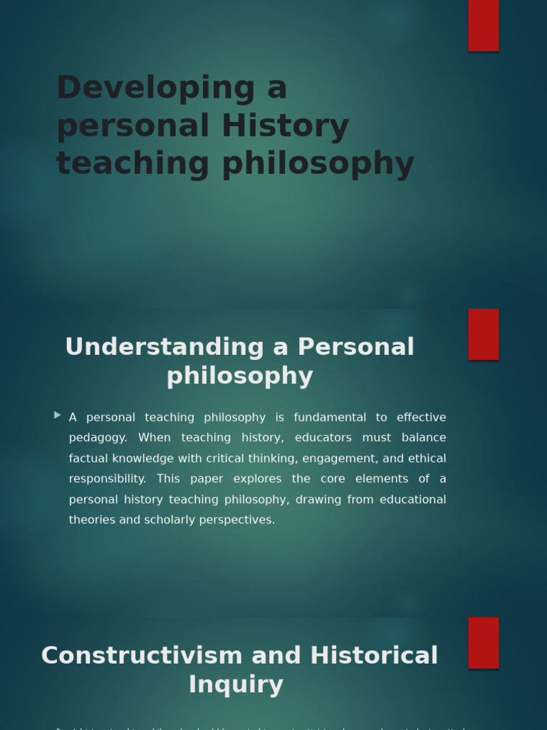 Personal Philosophy in History Teaching | PDF | Constructivism ...