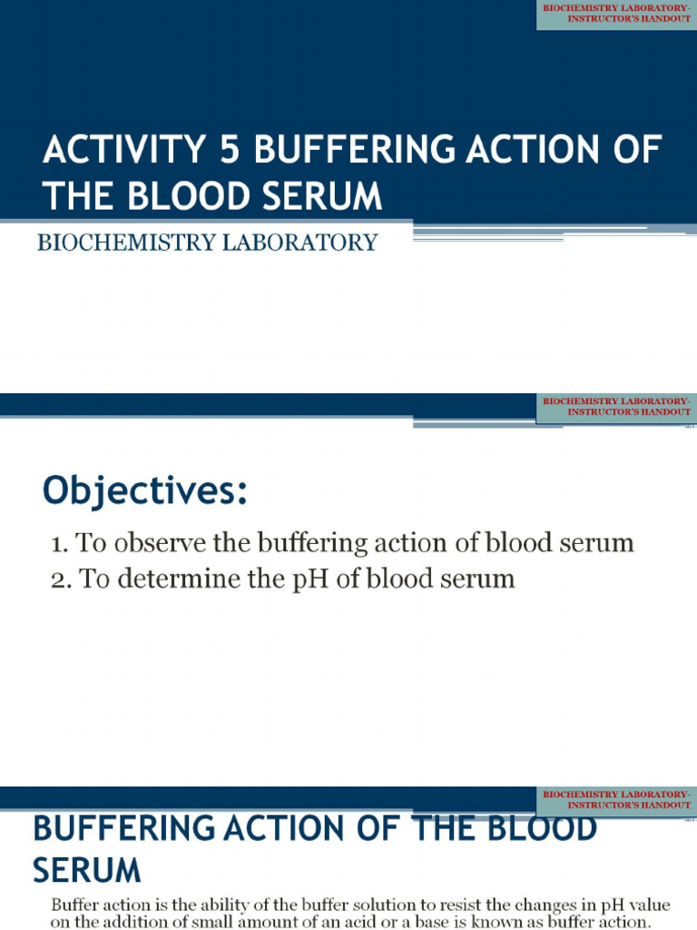 Biochem Buffer Action | PDF