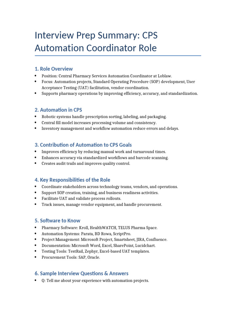 CPS Automation Coordinator Overview | PDF | Computing