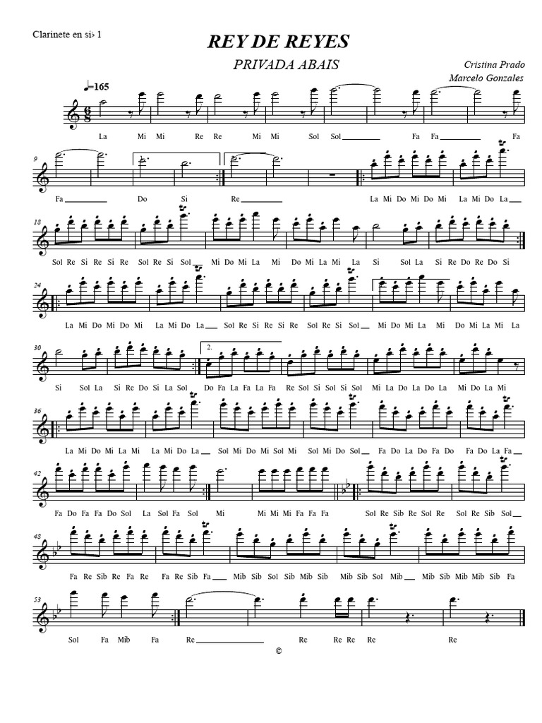 Partitura Rey de Reyes | PDF
