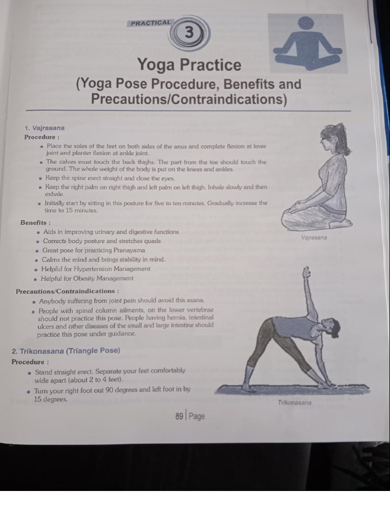 Yoga Practical Class XII | PDF