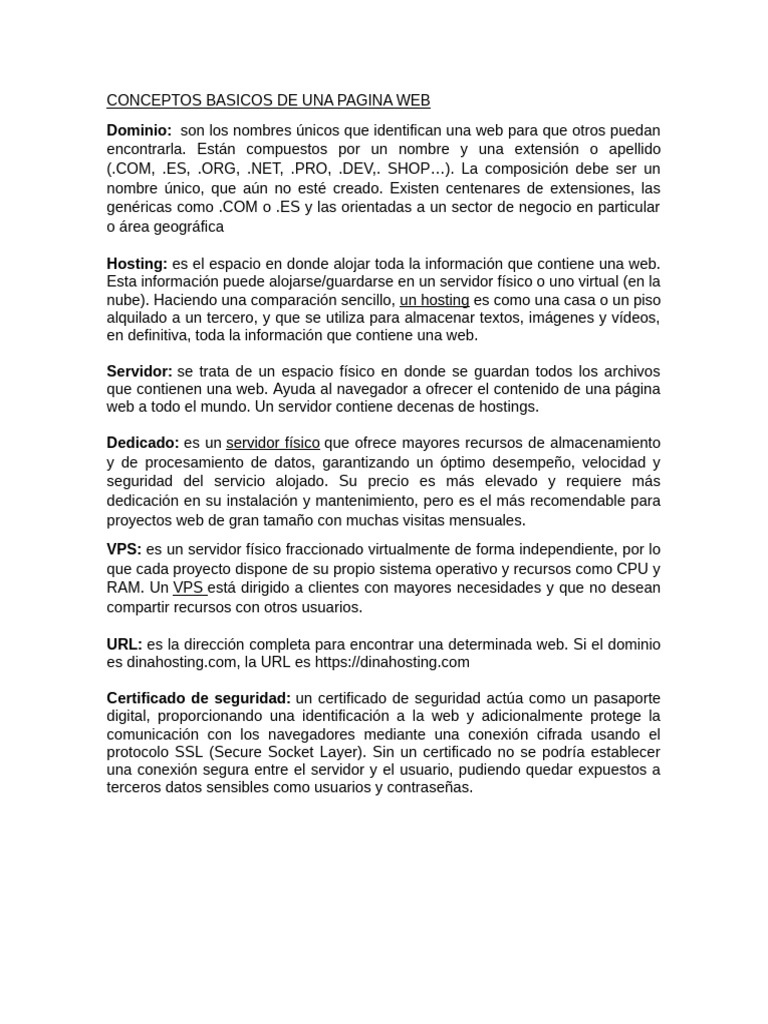 Conceptos Clave de Páginas Web | PDF | Red mundial | Internet y web