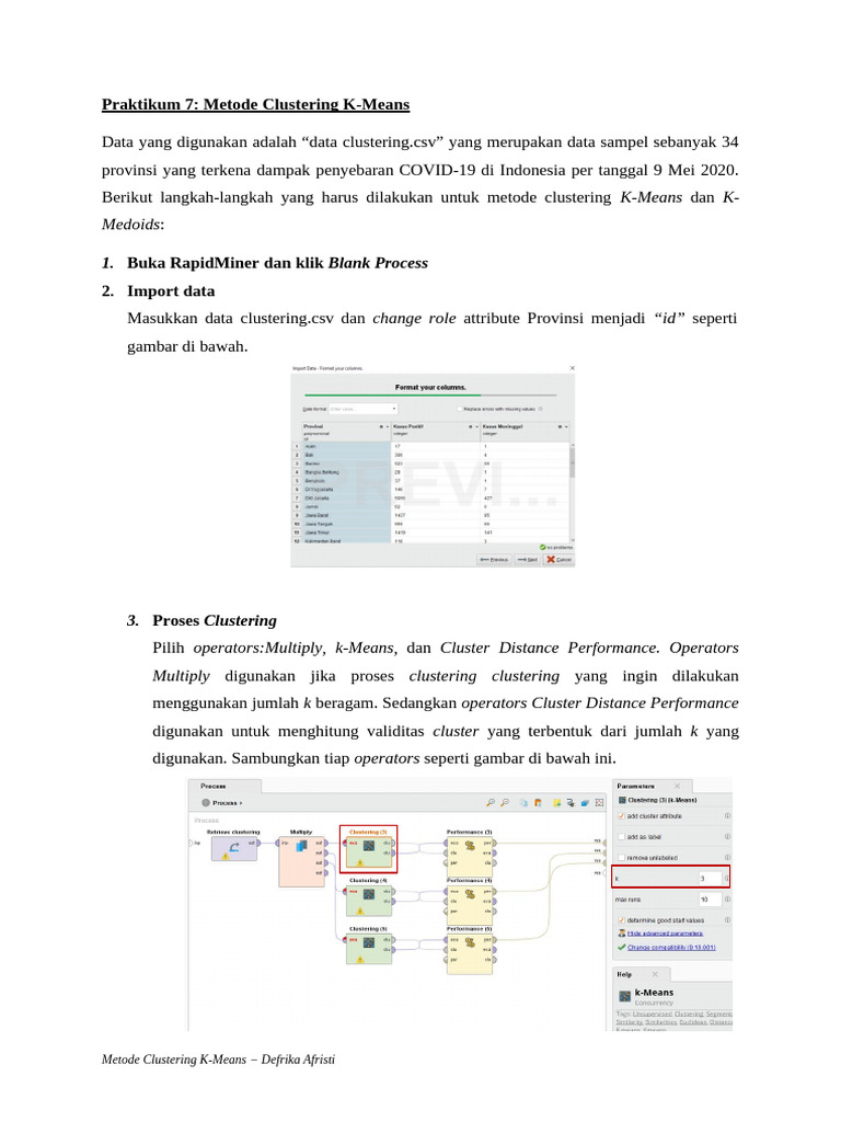 Praktikum 7 - Metode Clustering K-Means | PDF