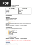 Antibiotic Classification and Coverage Chart | PDF | Gram Negative ...