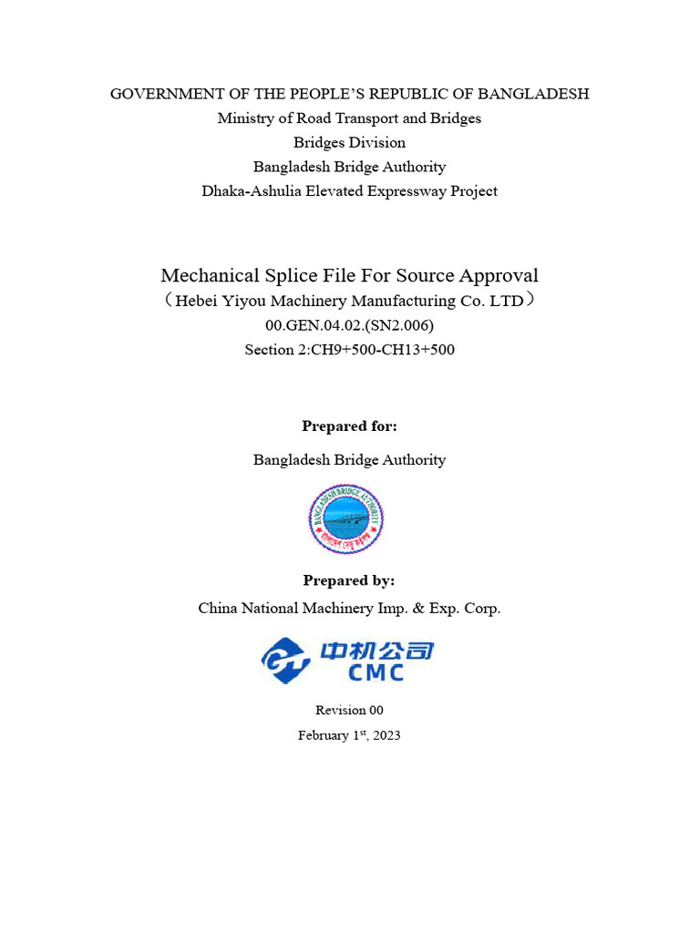 Mechanical Splice File For Source Approval | PDF | 3rd Century ...
