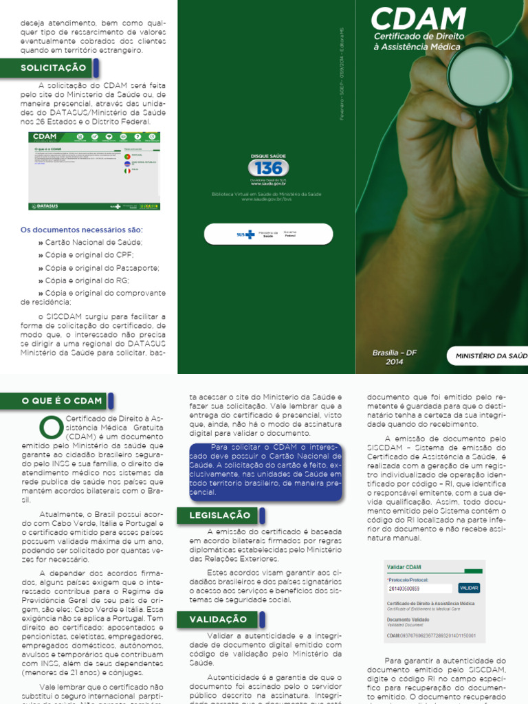 Como Solicitar o CDAM no Brasil | PDF