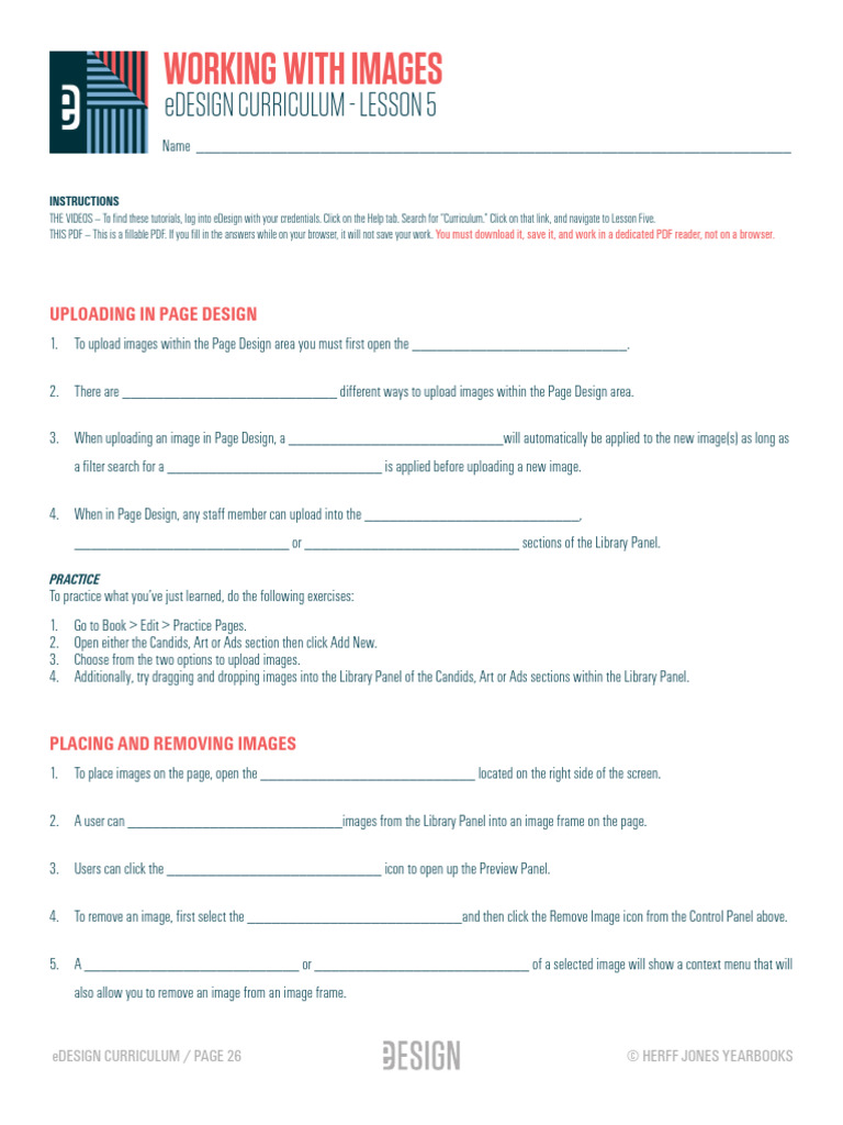 eDesign Curriculum: Lesson 5 Guide | PDF | Pixel | System Software