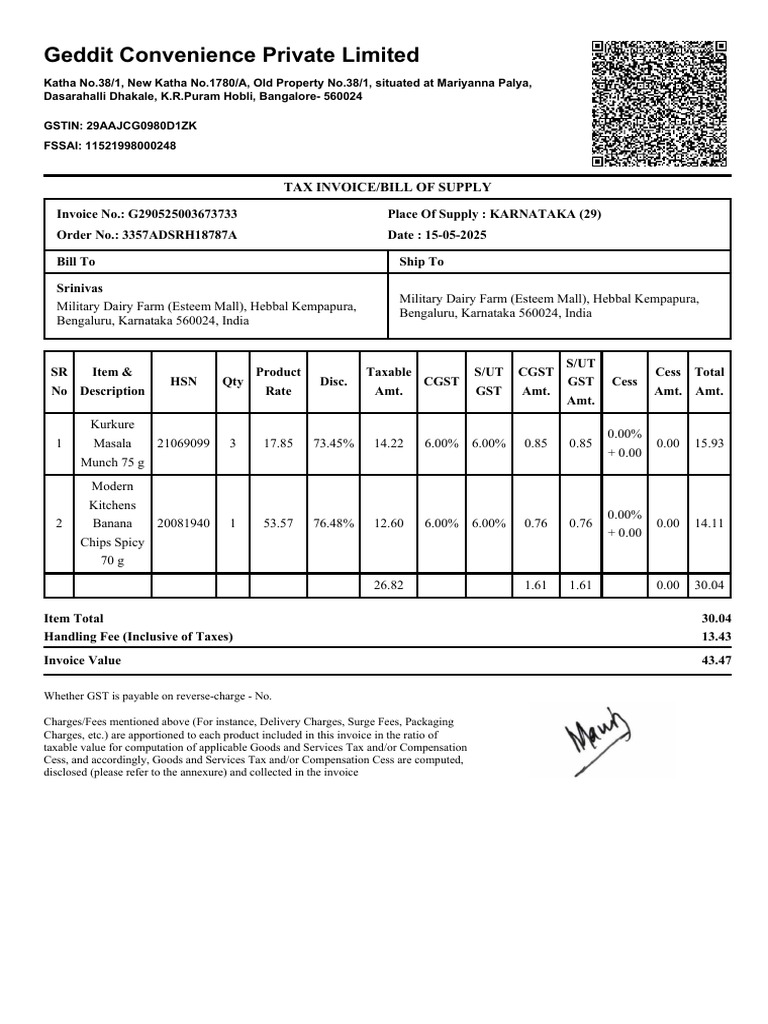 Invoice for Military Dairy Farm Order | PDF | Public Finance | Government