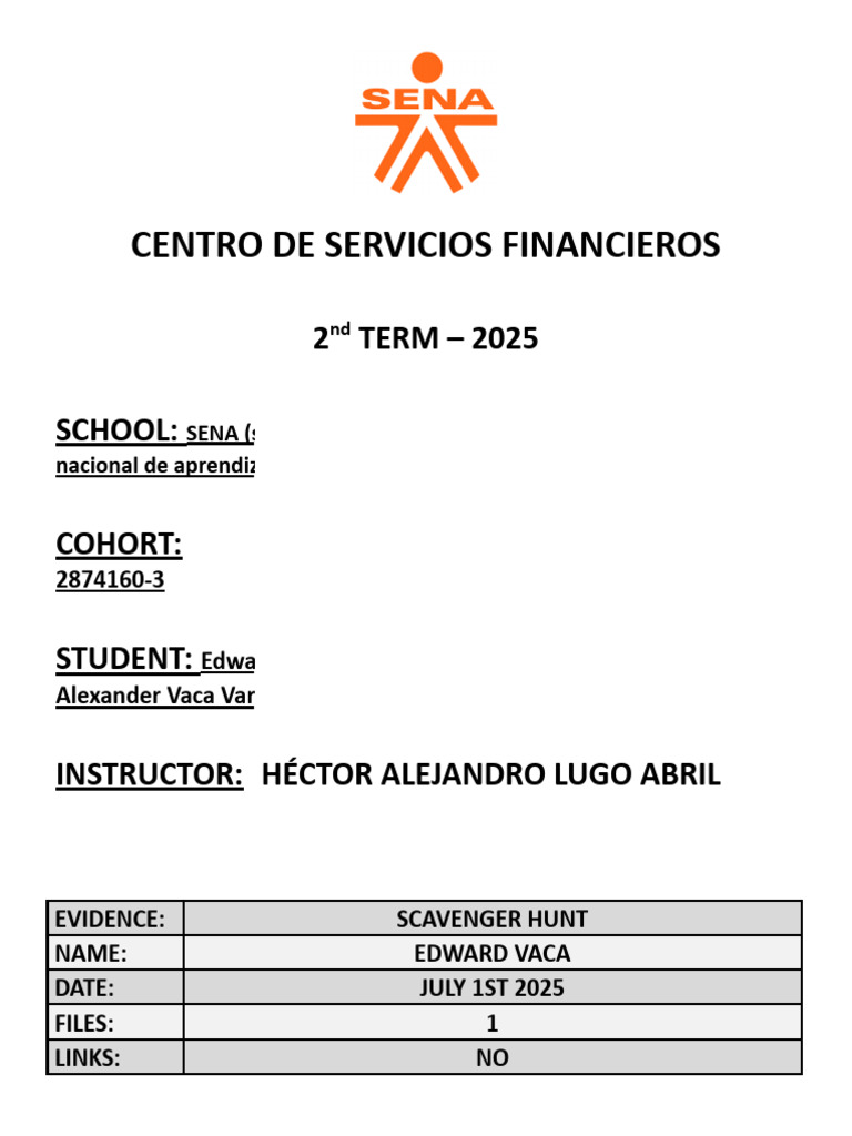 Evidences Template 1 | PDF