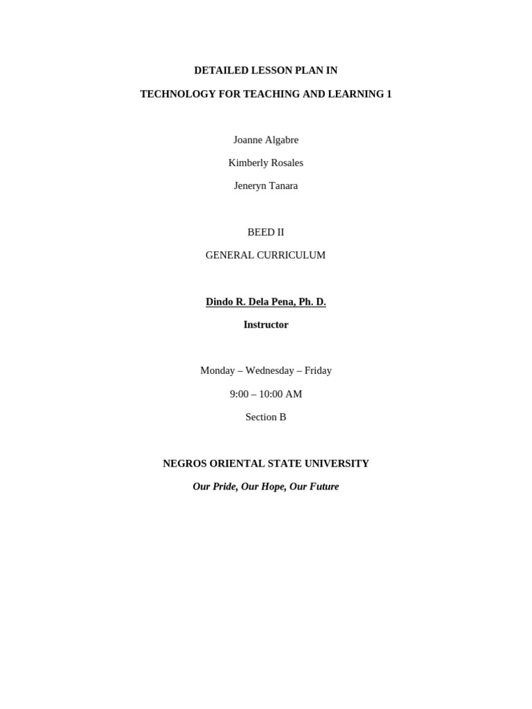 Lesson Plan: Instructional Design Models | PDF | Instructional Design ...