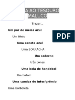 Caça ao tesouro maluco com itens variados