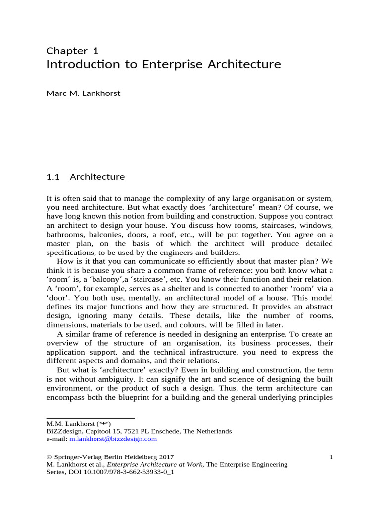 Introduction to Enterprise Architecture | PDF | Enterprise Architecture ...