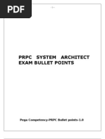 Pega Certification Bullet Points