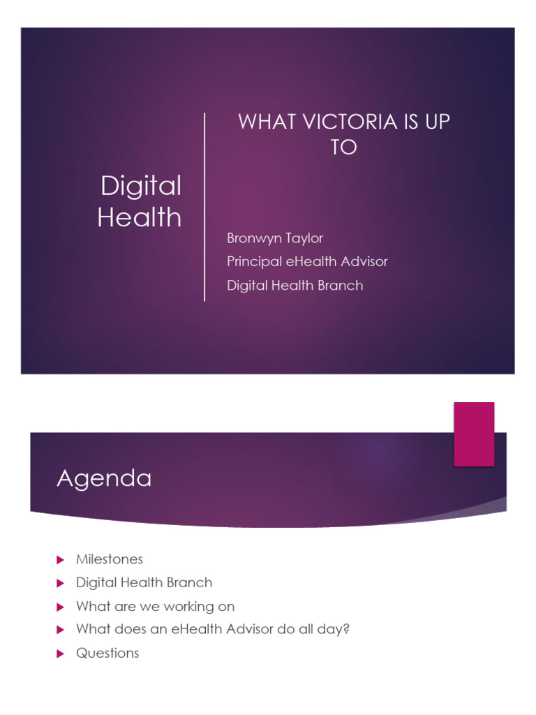 Victoria's Digital Health Initiatives | PDF | Electronic Health Record ...