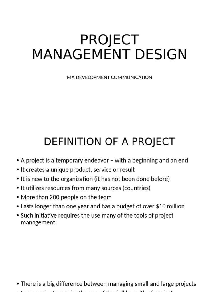 Project Management Design | PDF | Project Management | Governance