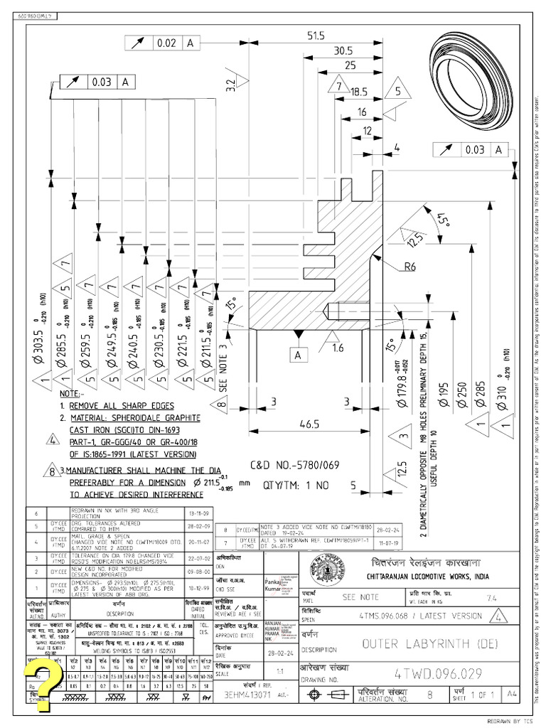 4TWD.096.029 - 08 - DWG - Outer Labyrinth de | PDF